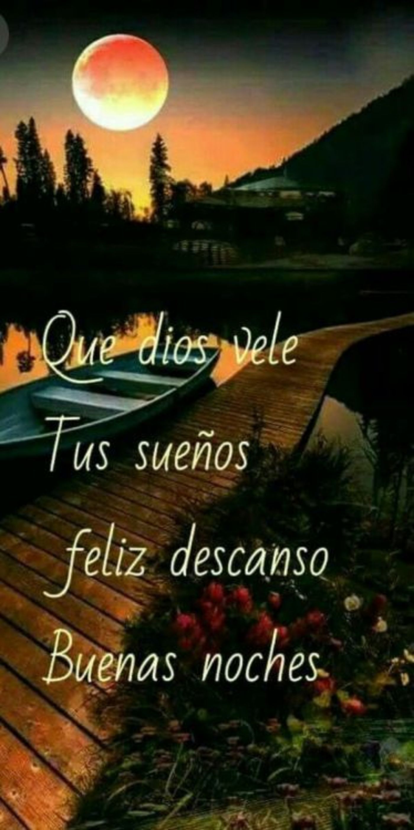 Que Dios vele tu sueños feliz descanso. Buenas noches 