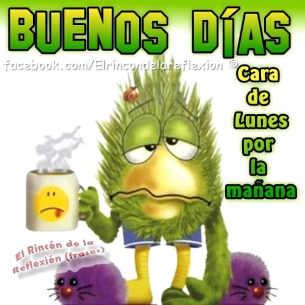 buenos días ! cara de lunes por la mañana