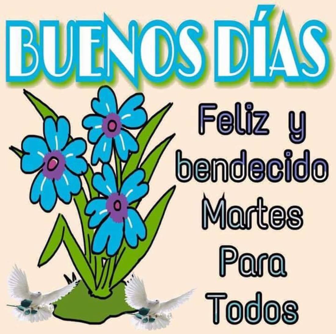 Buenos días feliz y bendecido martes para todos