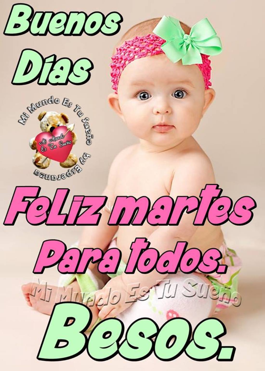 Buenos días feliz martes para todos.  Besos.