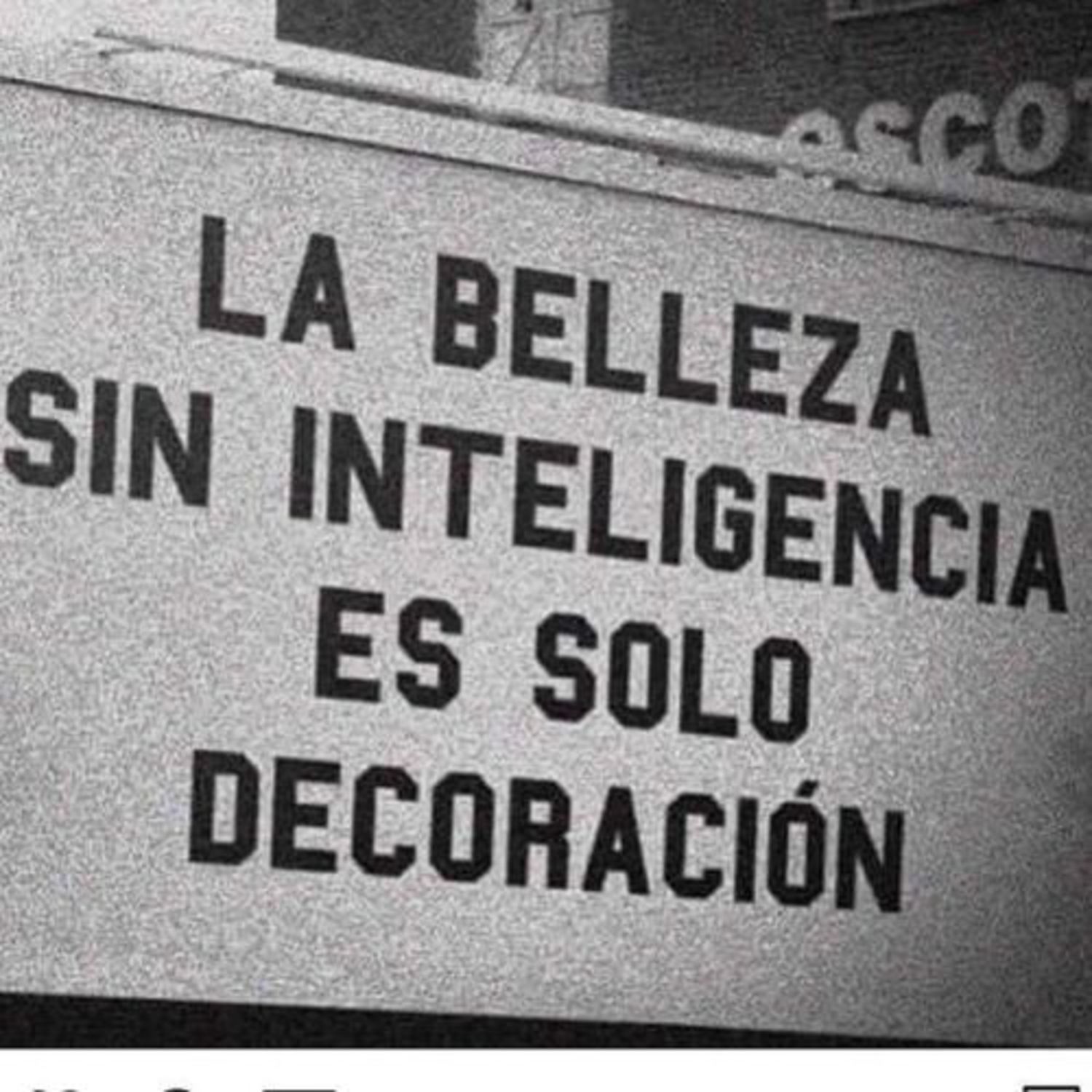 la belleza sin inteligencia es solo decoración