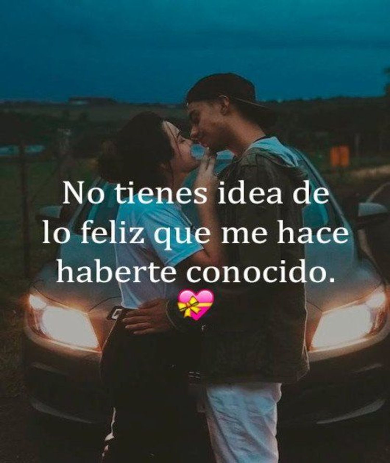 No tienes idea de lo feliz que me hace haberte conocido