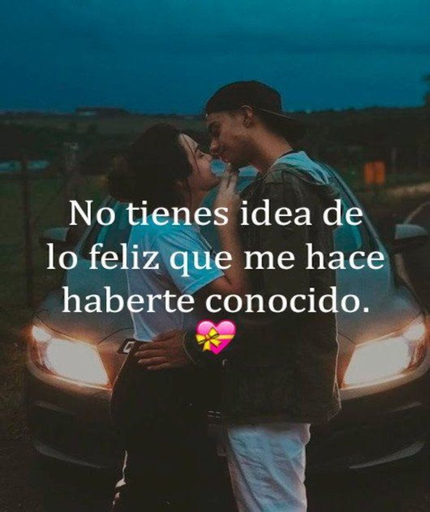 No tienes idea de lo feliz que me hace haberte conocido