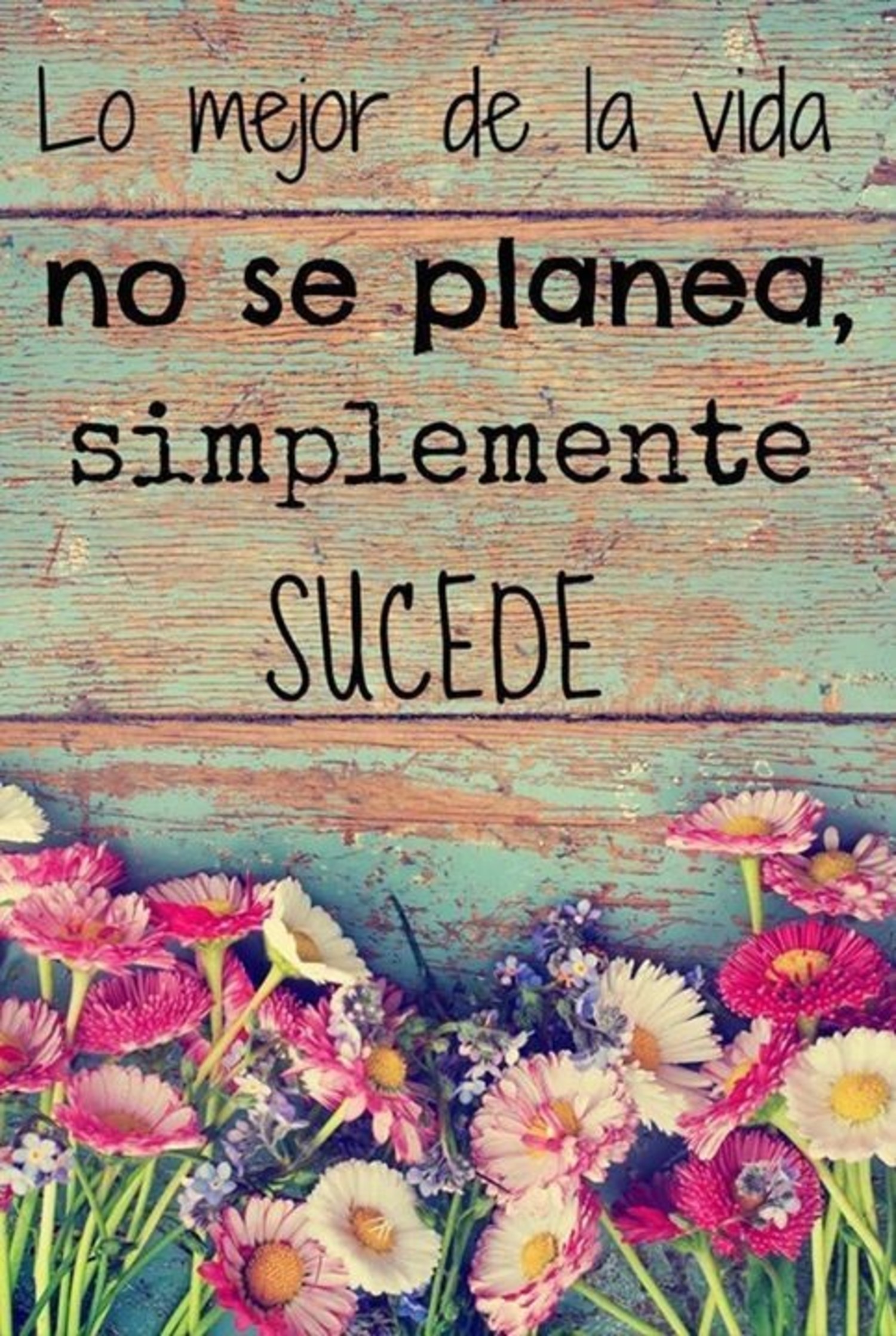 Lo mejor de la vida no se planea, simplemente sucede