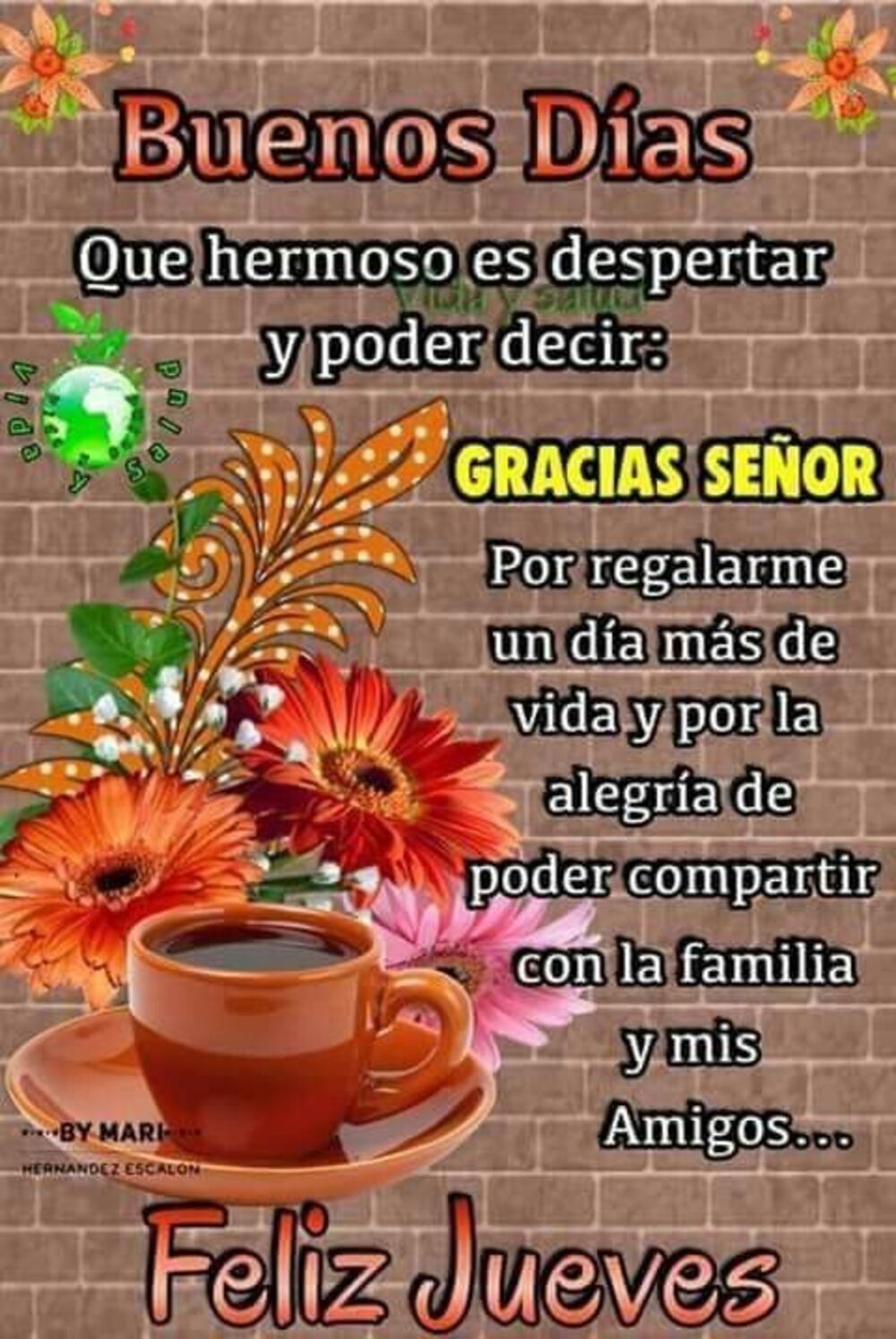 Buenos días feliz jueves