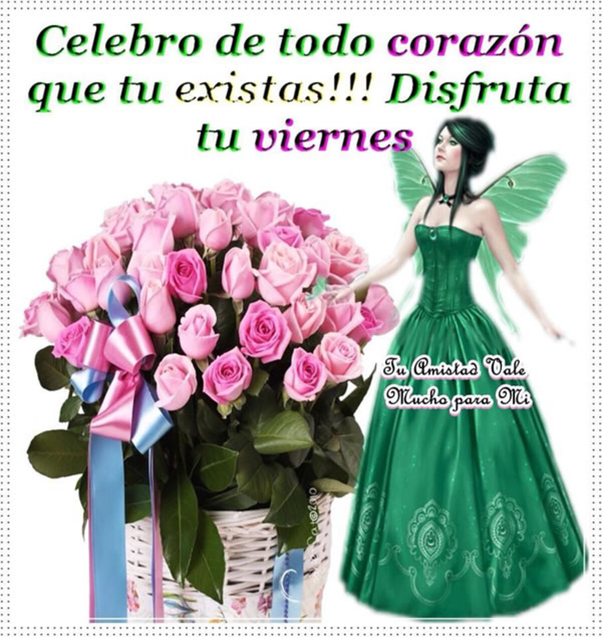 Celebró de todo corazón que tu existas! Disfruta tu viernes!