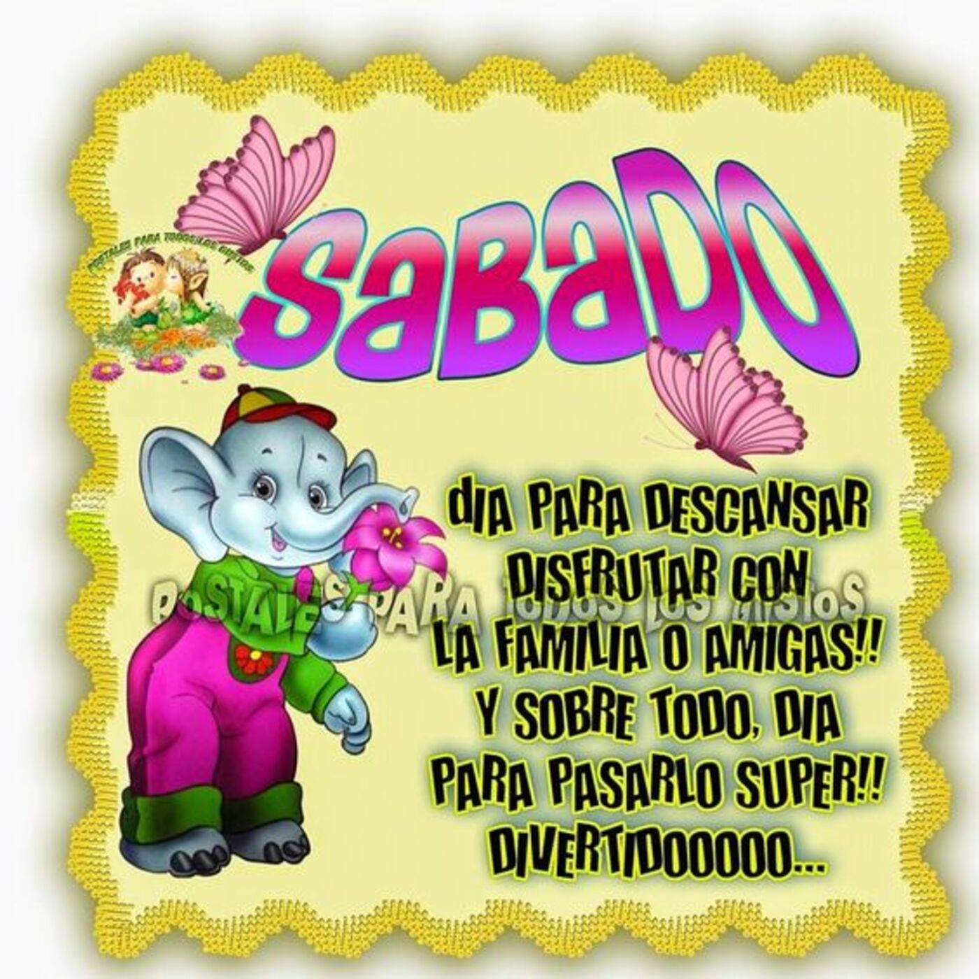 Sábado día para descansar con la familia o amigas!! Y sobre todo día, para pasarlo super!! divertidooo!!