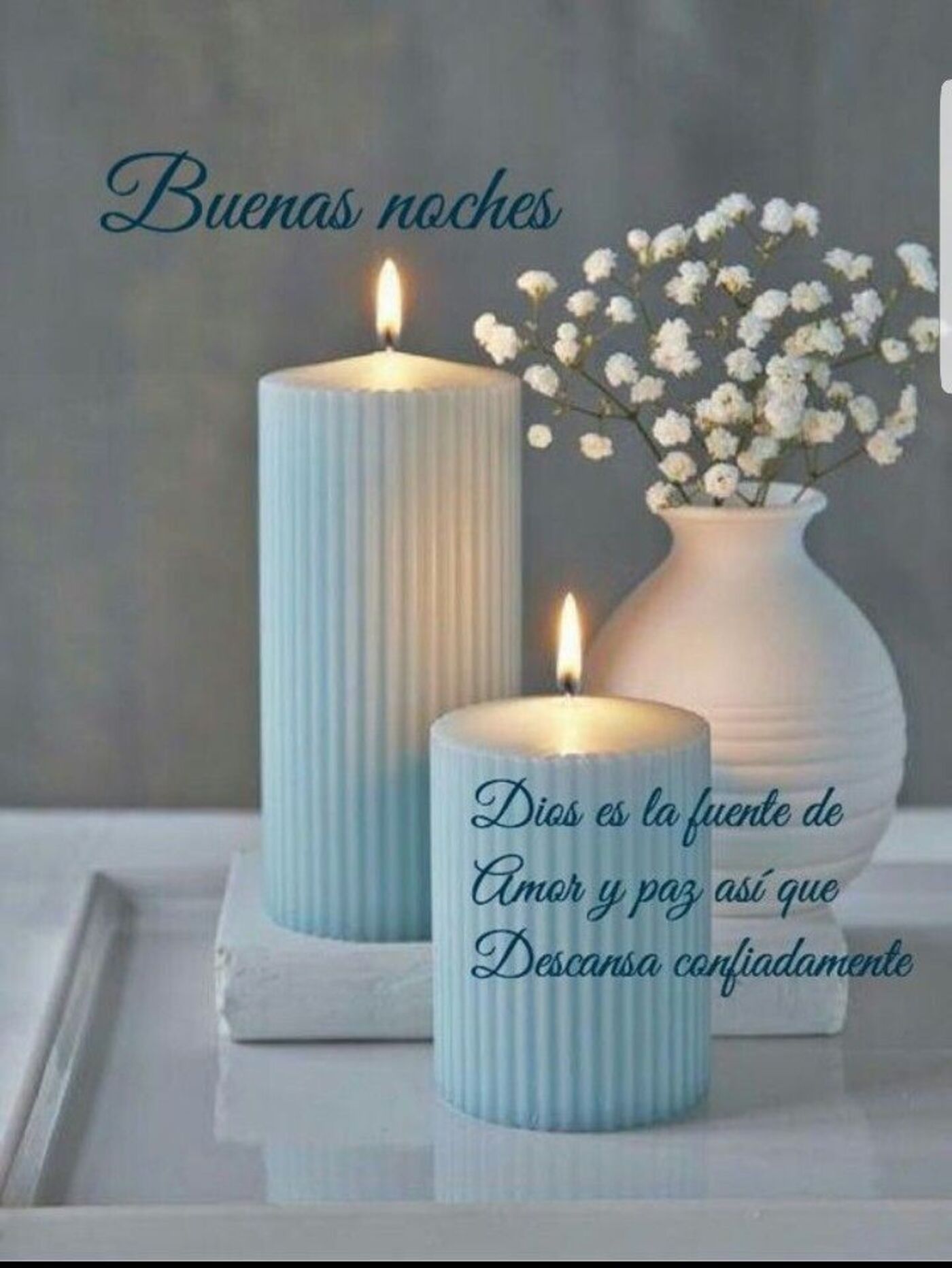 Buenas noches Dios es la fuente de amor y paz así que descansa confiadamente