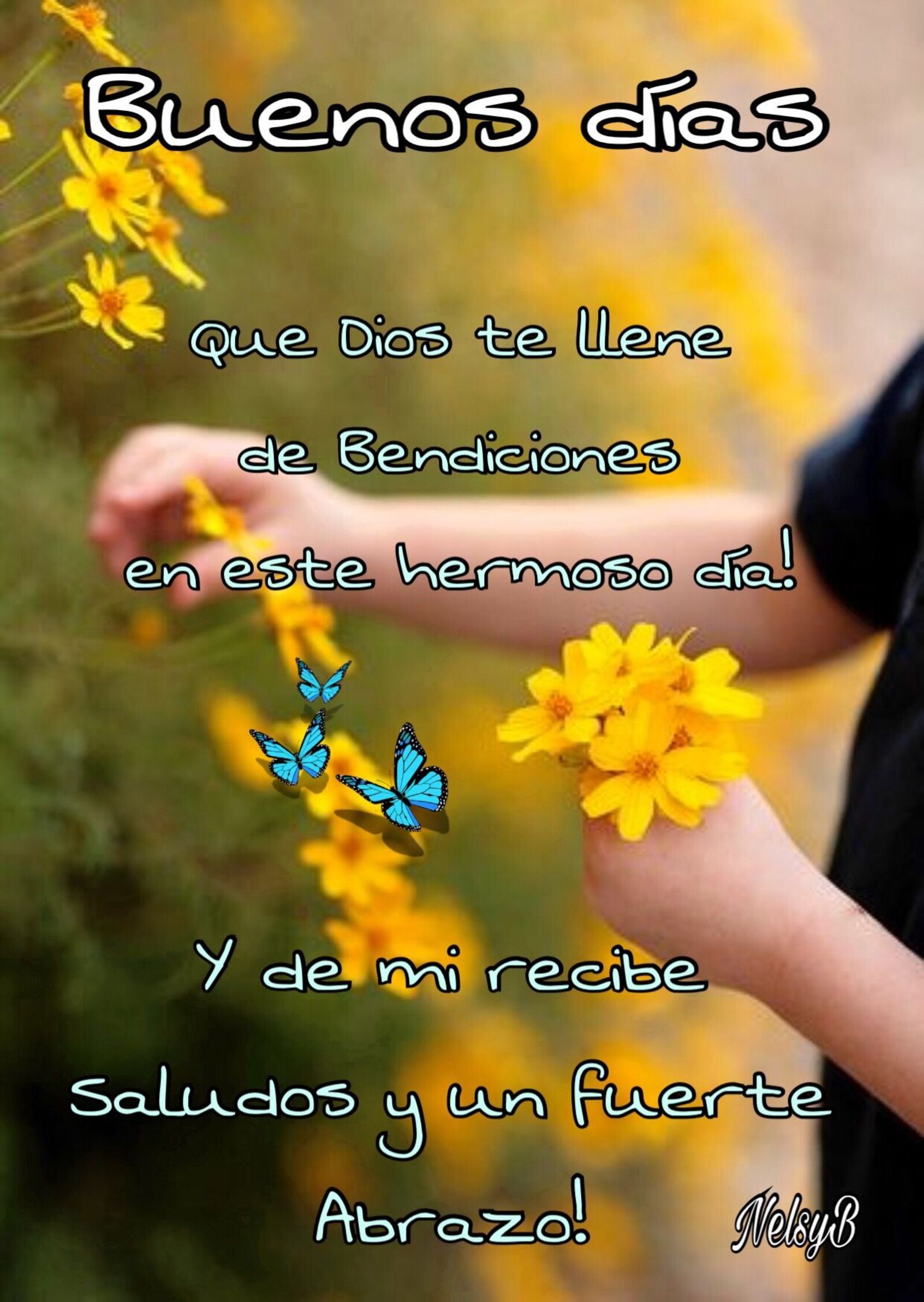 Buenos días que Dios te llene de bendiciones en este hermoso día! y de mi recibe saludos y un fuerte abrazo!