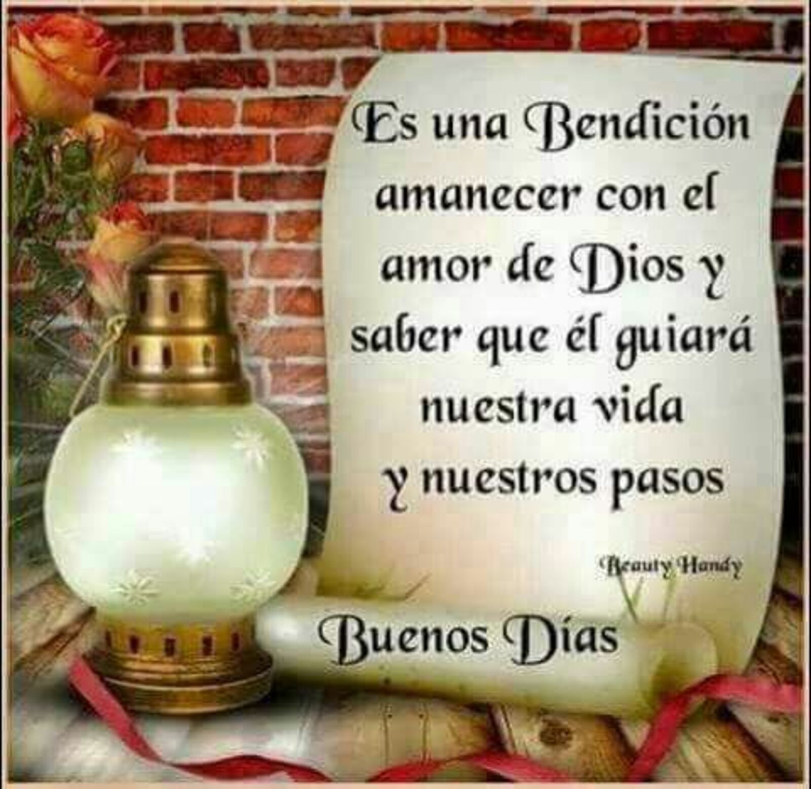 Es una bendición amanecer con el amor de Dios y saber que él guiará nuestra vida y nuestros pasos. Buenos días