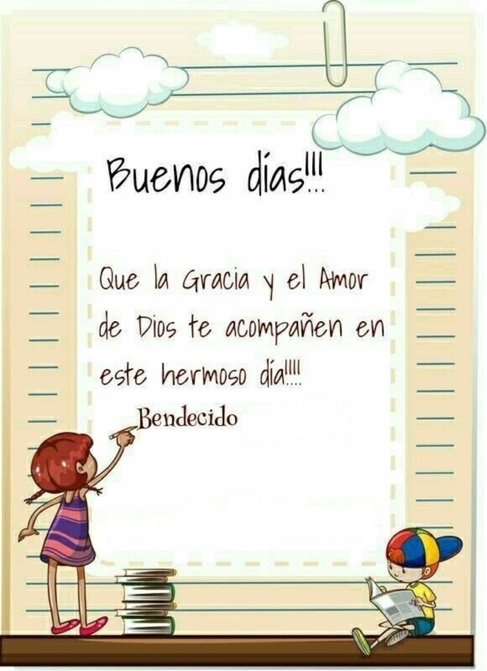 Buenos días!! Que la gracia y el amor de Dios te acompañen en este hermoso día!!! Bendecido