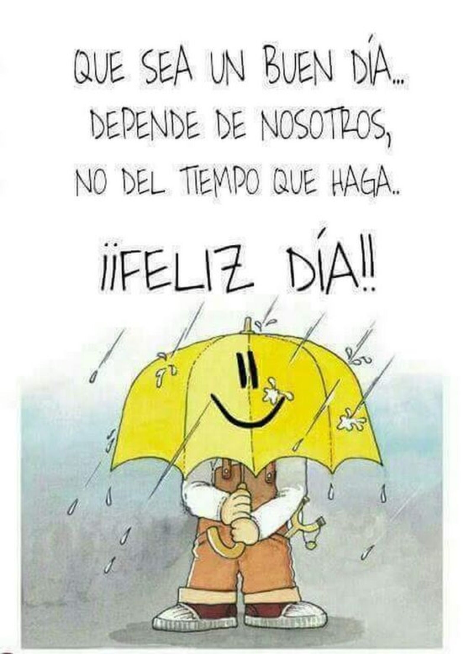 Que sea un buen día...depende de nosotros, no del tiempo que haga...feliz día