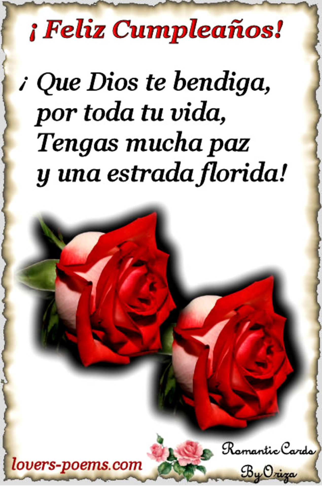 Feliz Cumpleaños! que Dios te bendiga por toda vida, tengas mucha paz y una estrada florida!