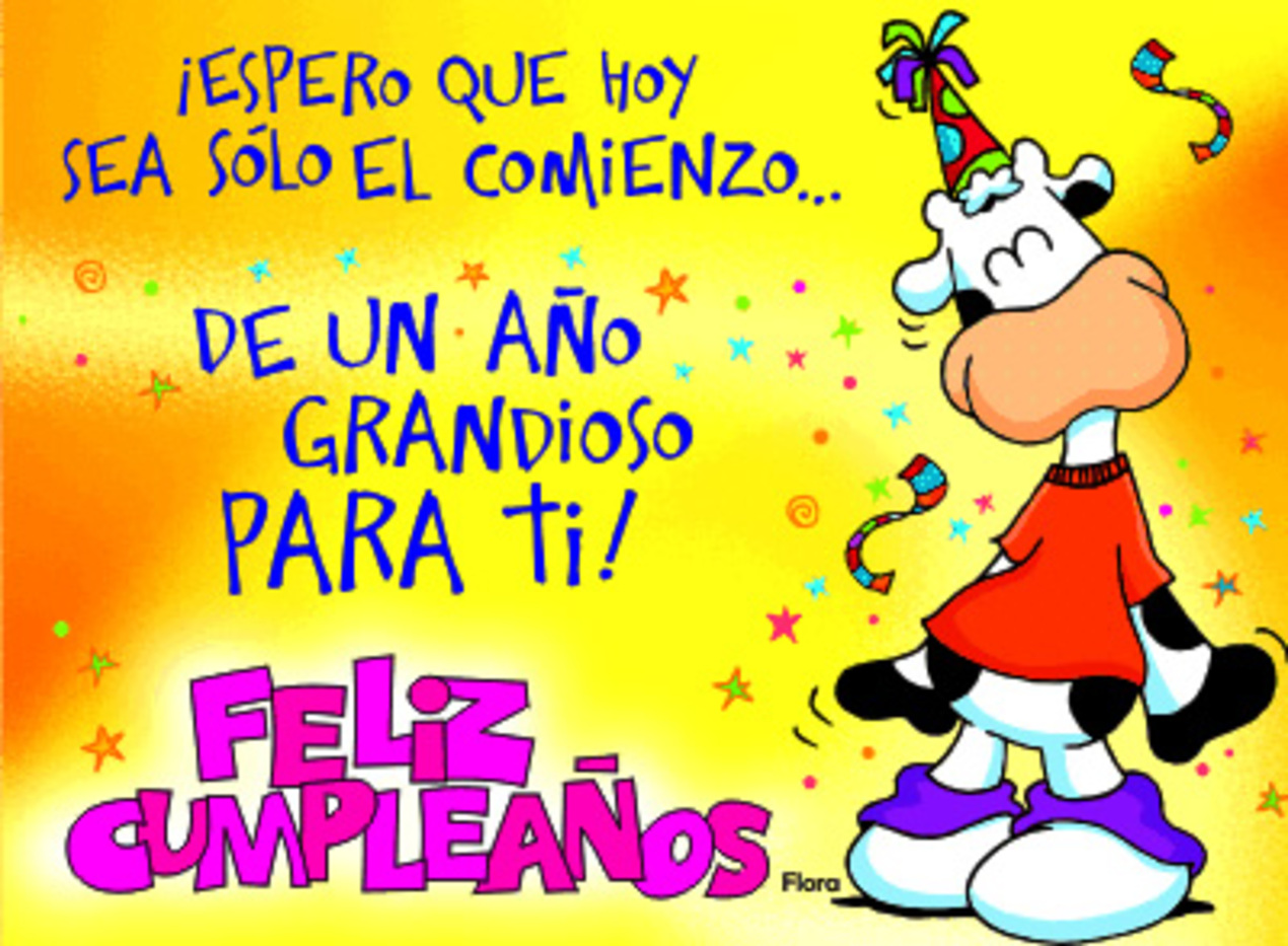 Espero que hoy sea sólo el comienzo de un año grandioso para ti! Feliz Cumpleaños