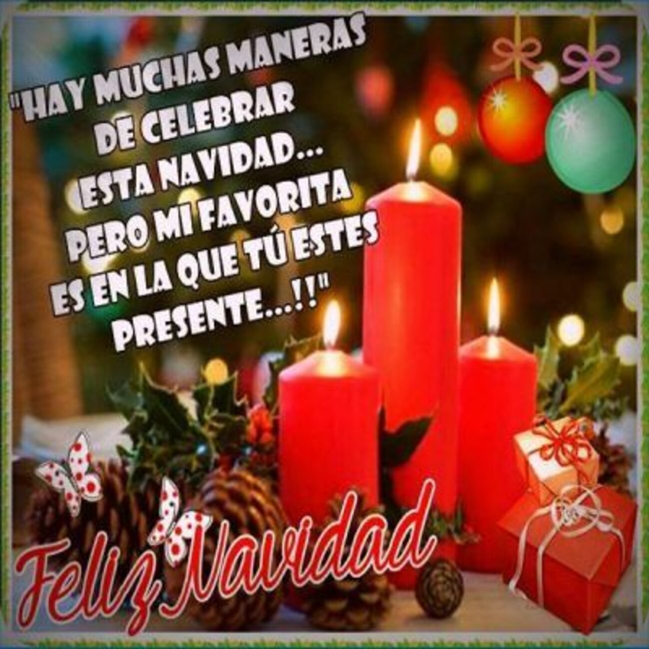 Hay muchas maneras de celebrar esta navidad...pero mi favorita es en la que tu estes presente!! Feliz Navidad