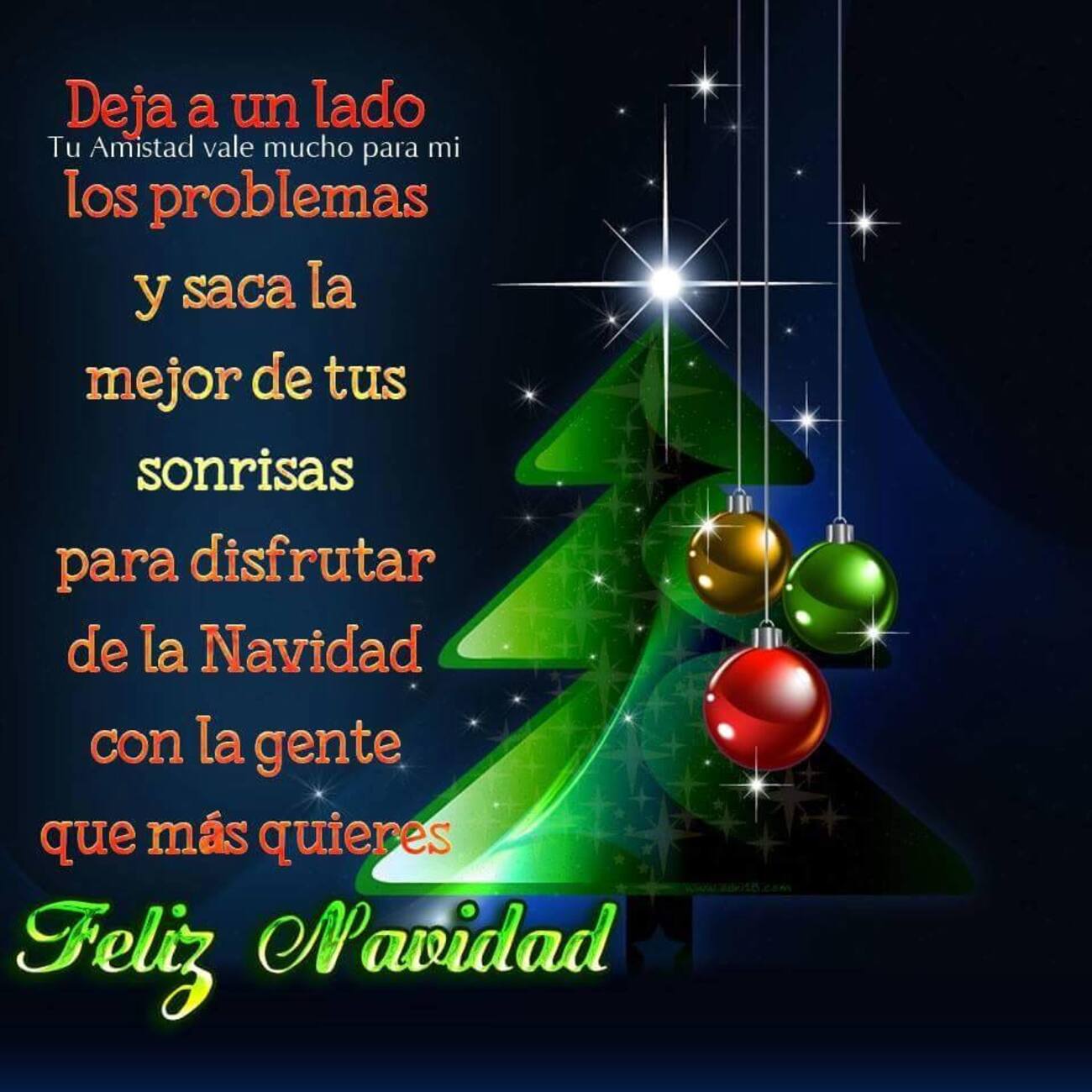 Deja a un lado los problemas y saca la mejor de tu sonrisas para disfrutar de la Navidad con la gente que más quieres feliz navidad