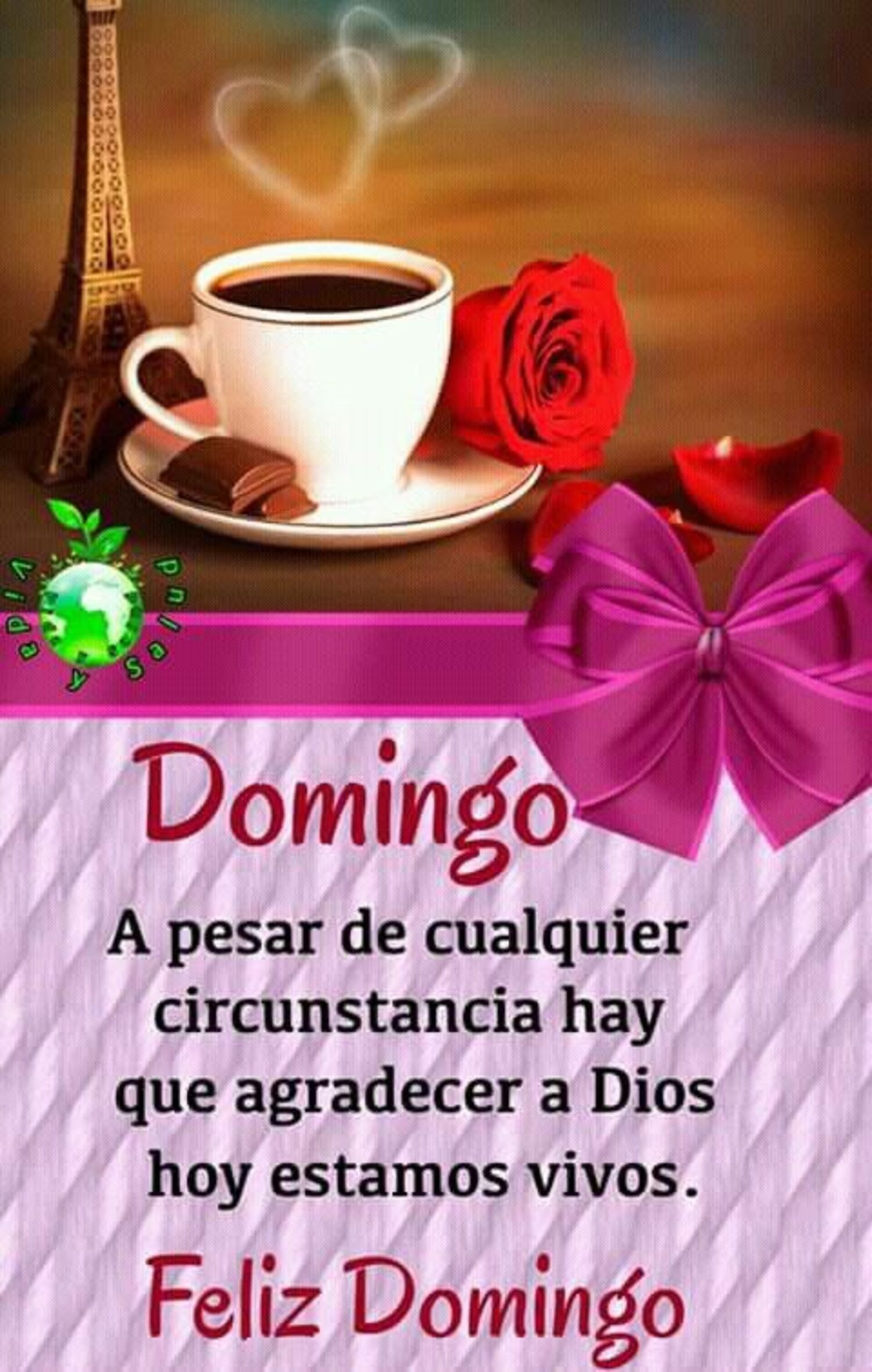 Domingo a pesar de cualquier circunstancia hay que agradecer a Dios hoy estamos vivos. Feliz Domingo