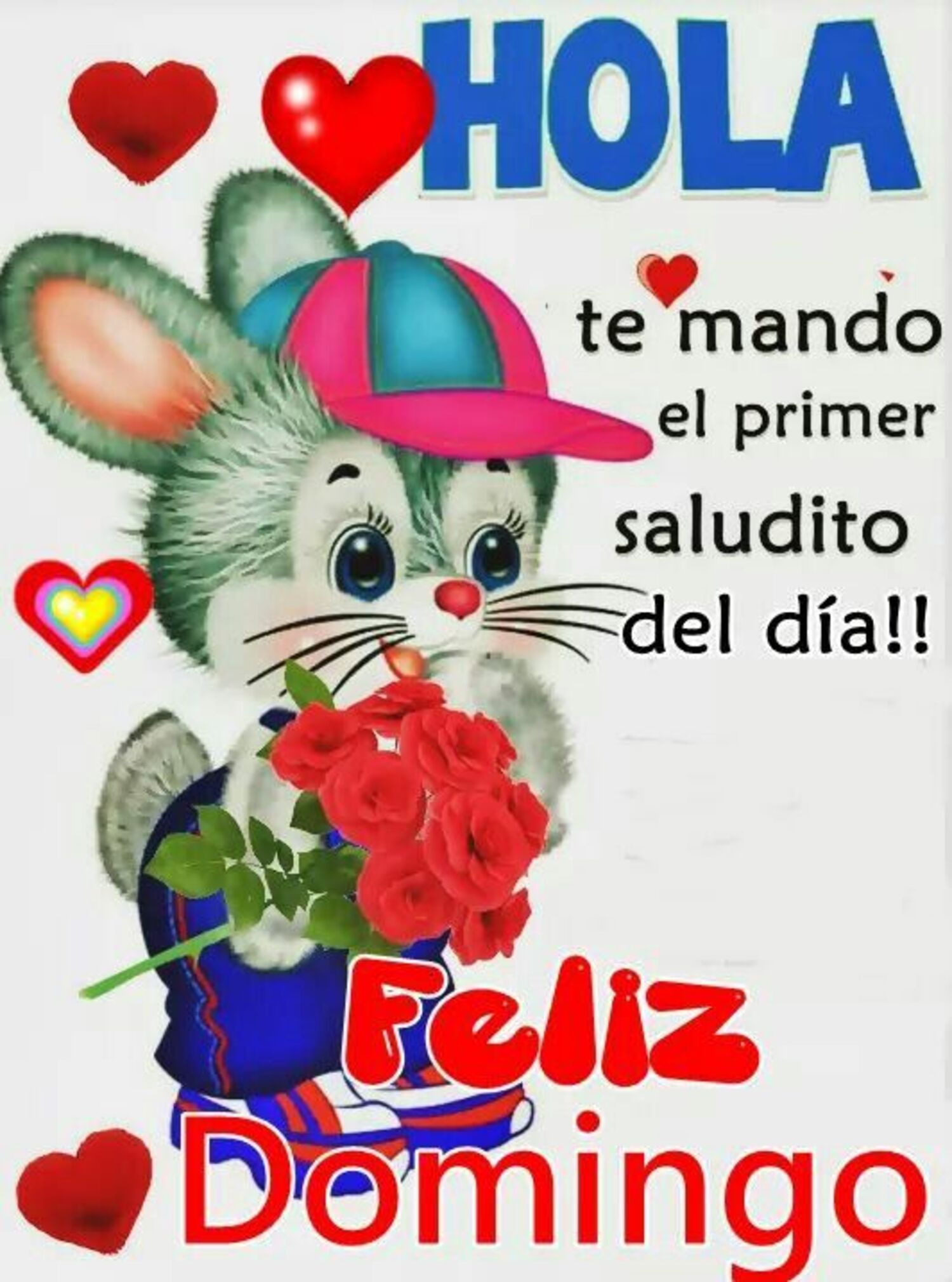 Hola te mando el primer saludito del dia!! feliz domingo