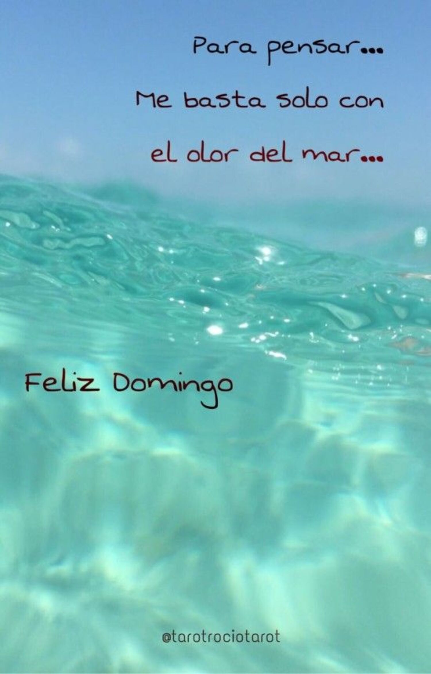 Para pensar... me basta solo con el olor de mar... feliz domingo