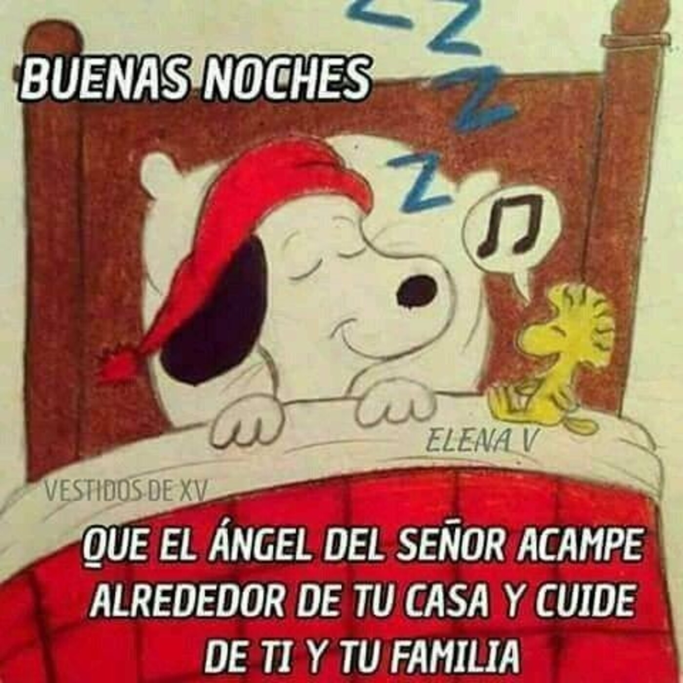 Buenas noches que el ángel del Señor acampe alrededor de tu casa y cuide de ti y tu familia