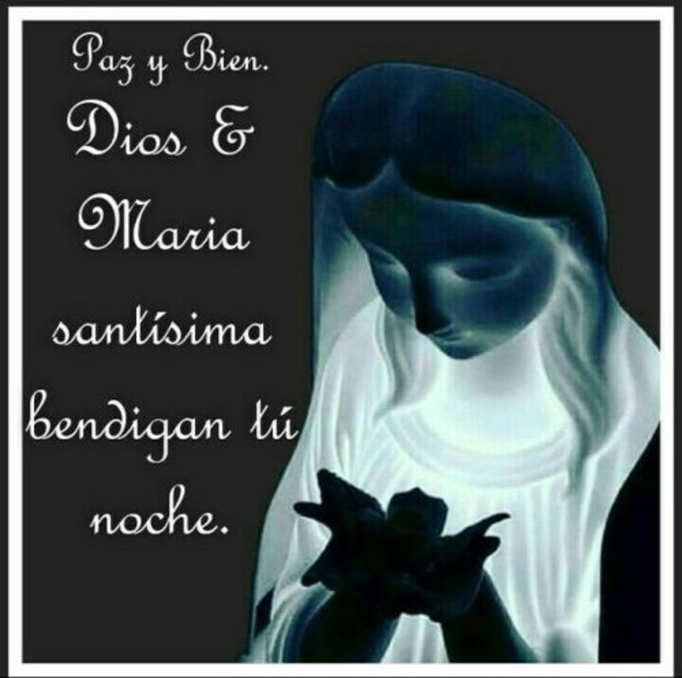 Paz y Bien. Dios e Maria Santisima bendigan tu noche