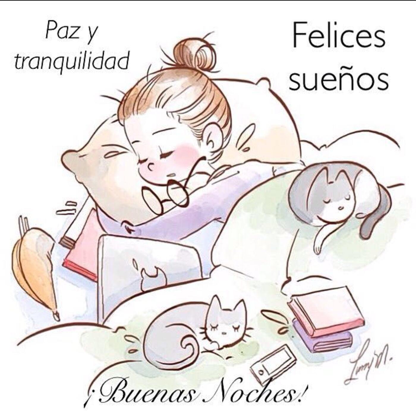 Paz y tranquilidad felices sueños! Buenas noches!