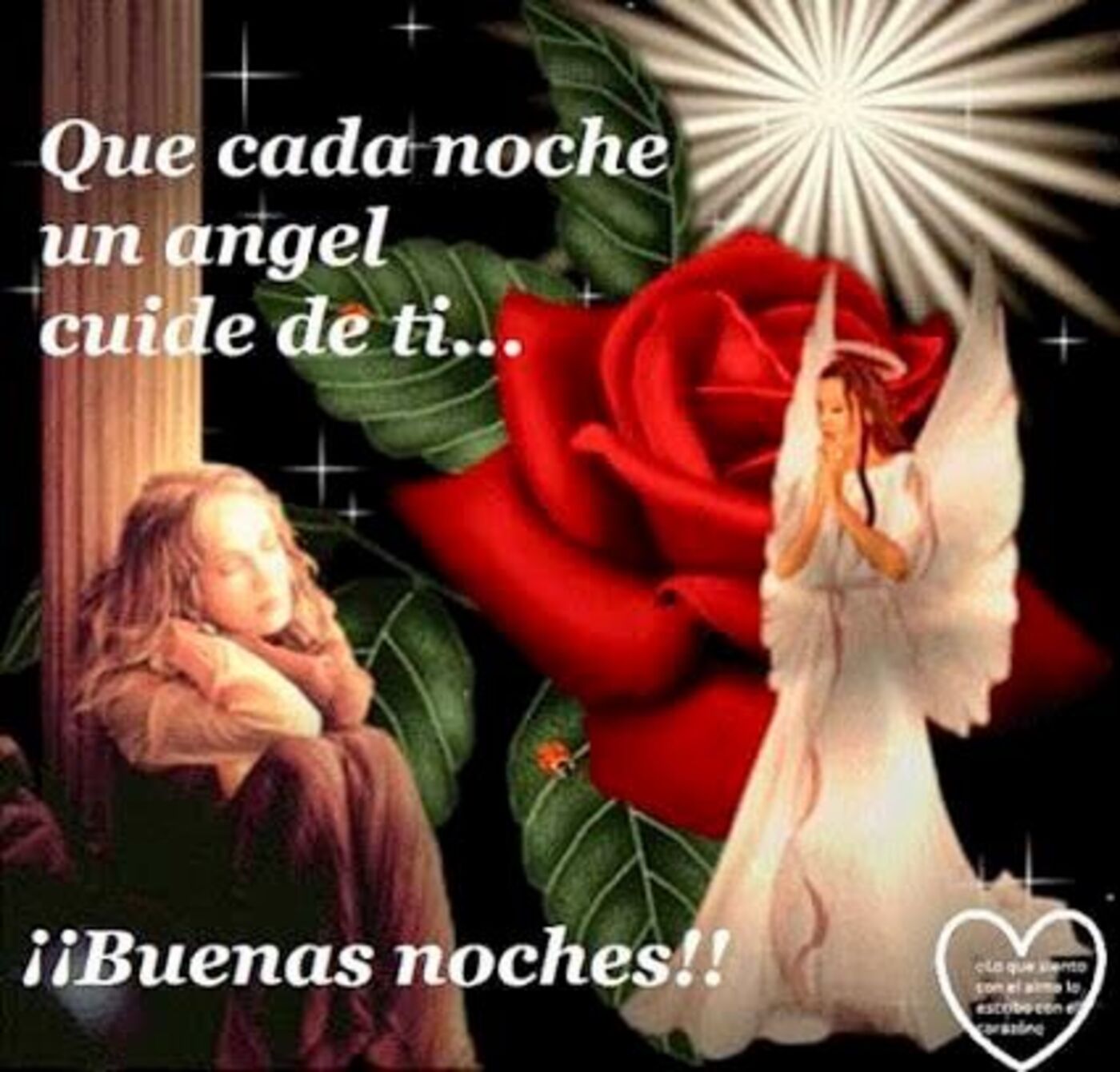 Que cada noche un ángel cuide de ti...Buenas noches