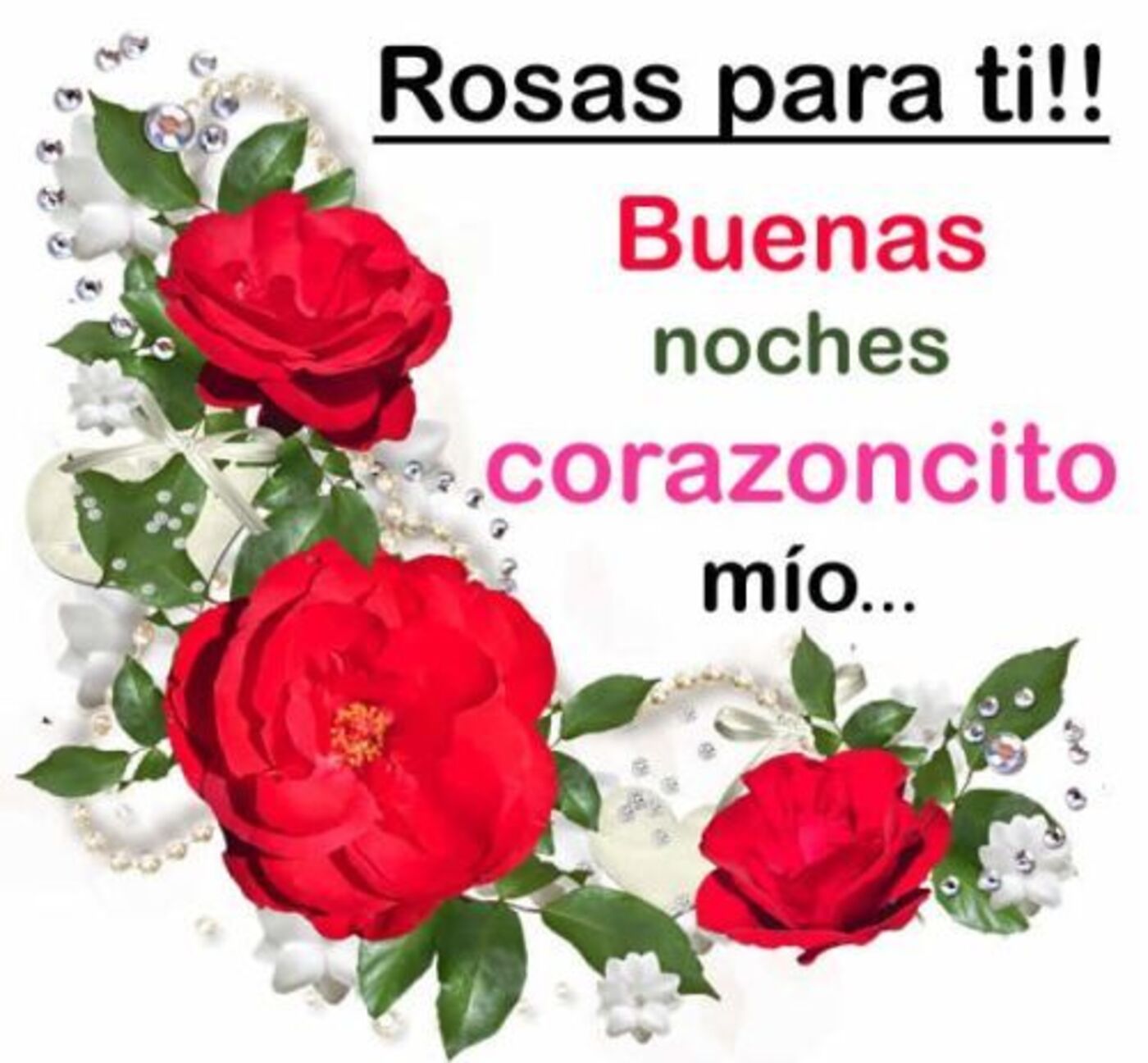 Rosas por ti!! Buenas noches corazoncito mio...