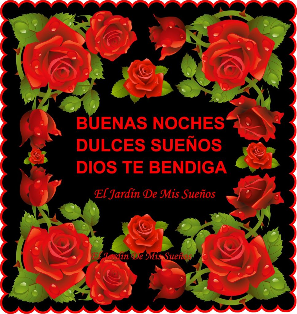 Buenas Noches dulces sueños, Dios te bendiga (El jardín de mis sueños)